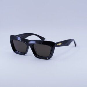 🕶️ New Bottega Veneta BV1283S 001 Sunglasses - Black Frame, Brown Lenses